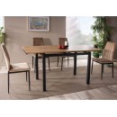 Стол обеденный SIGNAL GD017 дуб артизан/черный мат 110-170/74